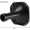 Fiamon Corneta plastica Preta Curta 1450 com Borda  fluorescente - Imagem 6
