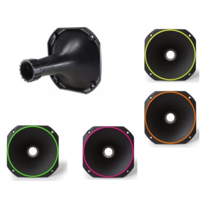 Fiamon Corneta plastica Preta Curta 1450 com Borda  fluorescente