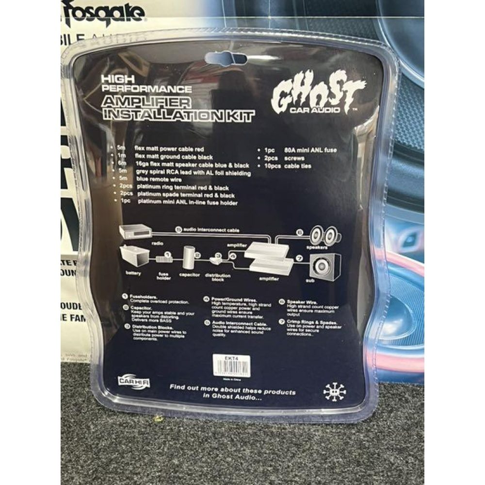 GHOST EKT4 アンプ配線キット 4ゲージ